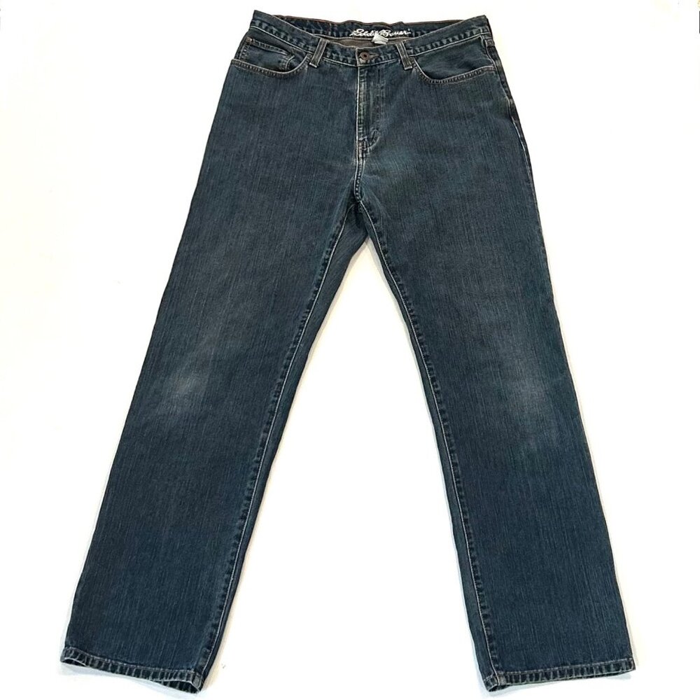 vintage eddie bauer dark wash relaxed fit jeans